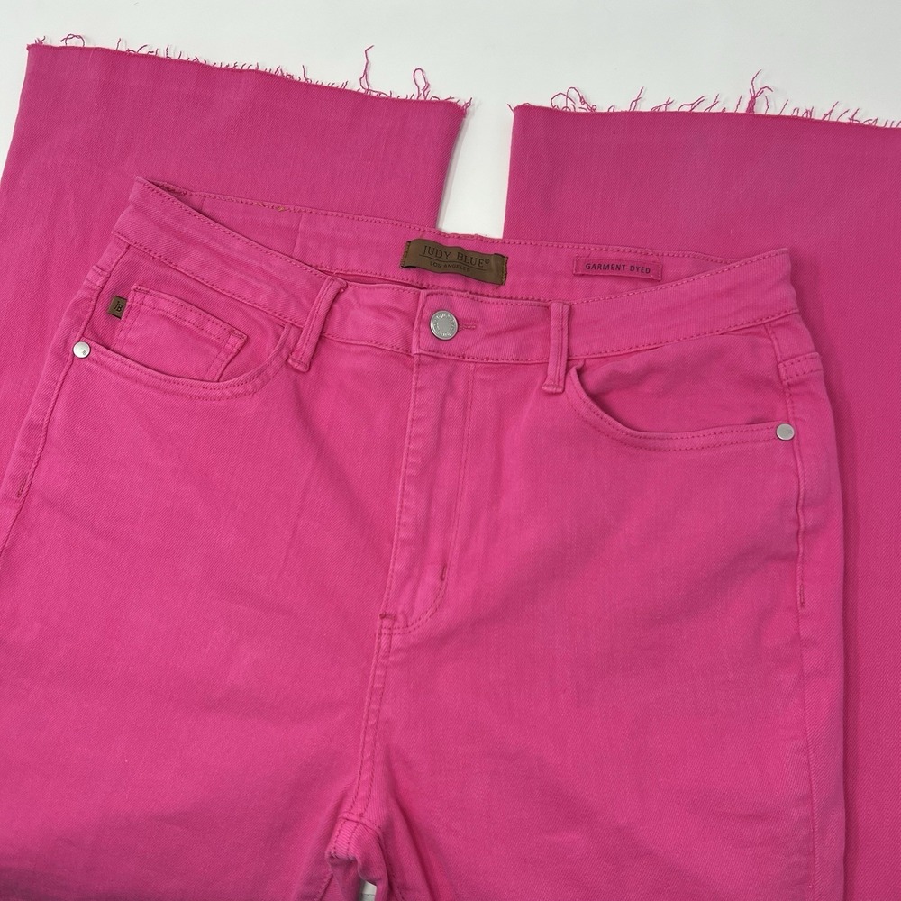 Judy Blue Hot Pink Wide Leg Jeans